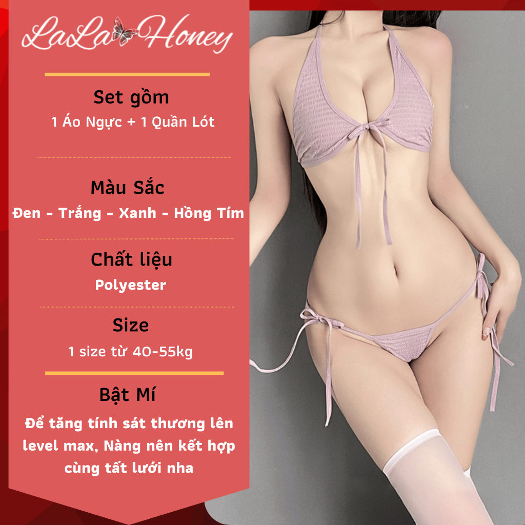 Set Bộ Đồ Lót Nữ Lọt Khe Sexy Xuyên Thấu Gợi Cảm, Bộ Nội Y Lingerie Sexy Lọt Khe Gợi Cảm Cho Nữ - LALA HONEY | BigBuy360 - bigbuy360.vn