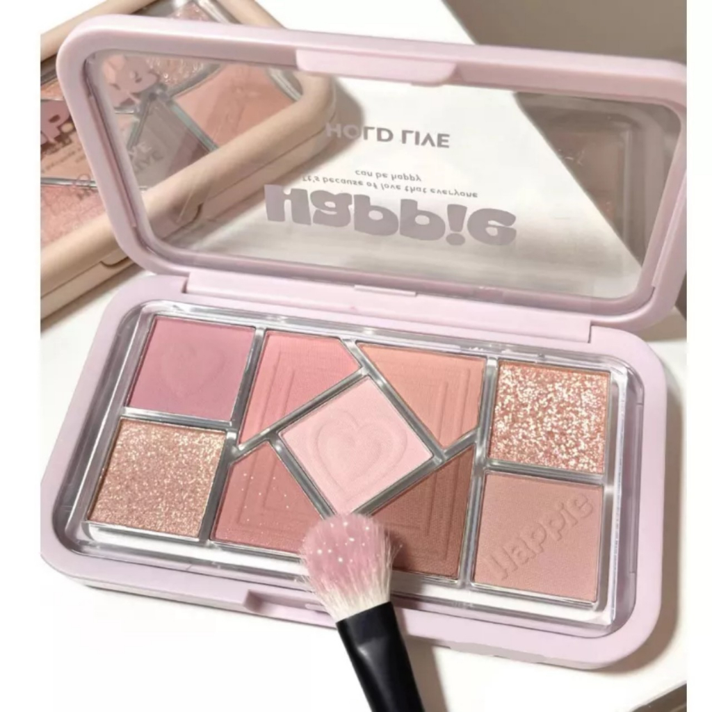 Bảng Phấn Mắt HOLD LIVE  9 Ô Màu Trang Điểm Tự Nhiên Lấp Lánh