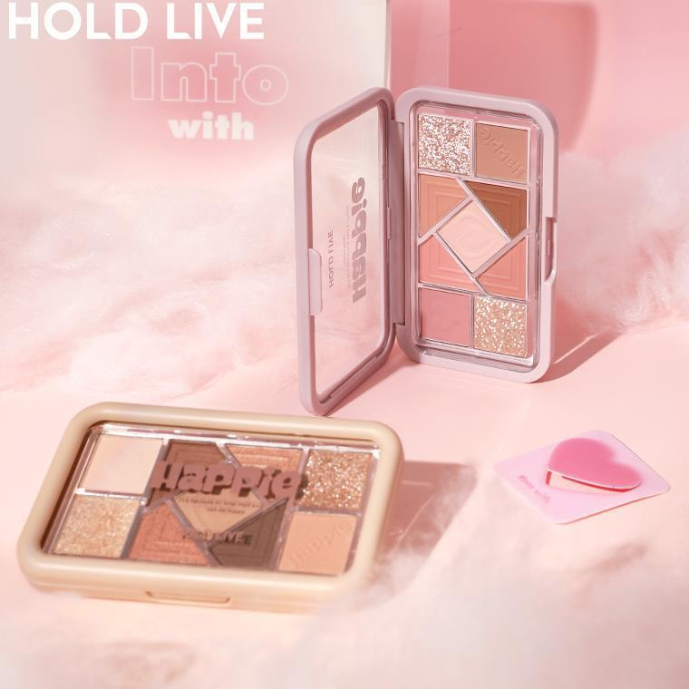 Bảng Phấn Mắt HOLD LIVE  9 Ô Màu Trang Điểm Tự Nhiên Lấp Lánh