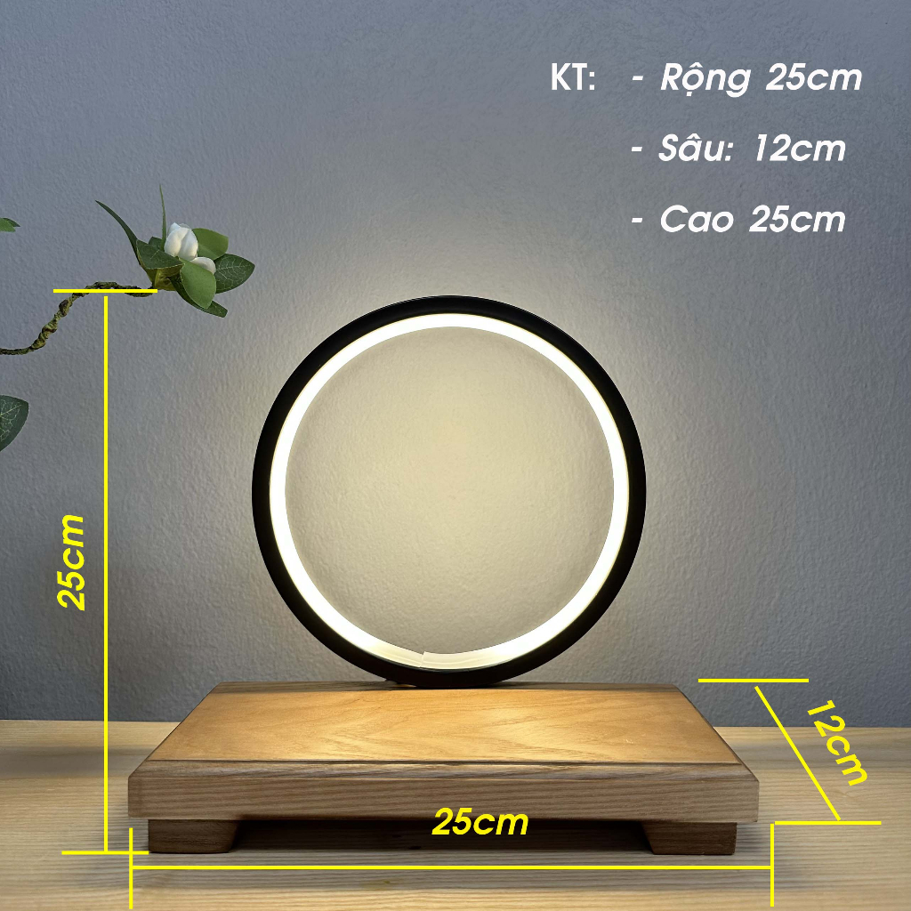 Kệ Đèn Led Hào Quang Tượng Phật Phong Thủy Hình Tròn - Tuệ Nga