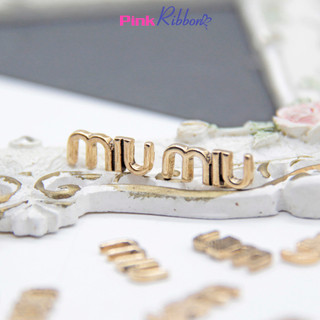 Set 1 đôi - charm chữ nhí mⅰц mⅰц mạ xi