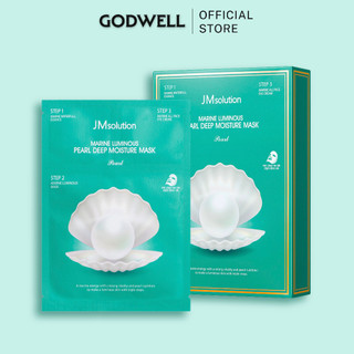 Mặt nạ dưỡng trắng 3 bước jm solution pearl deep moisture mask hộp 10 miếng