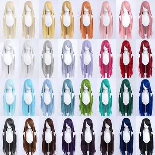 Tóc giả wig cơ bản nhiều màu hóa trang 100cm