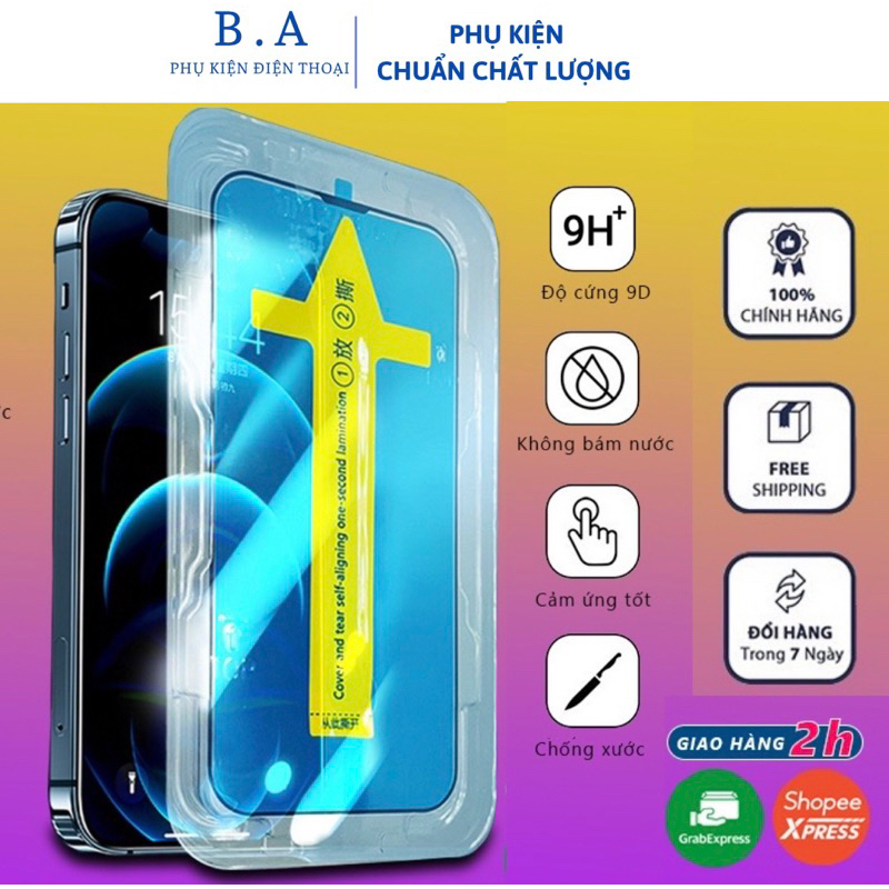 Kính cường lực tự dán chống trộm iphone 14 Pro Max 14 Plus 13 Pro Max 12 Pro Max 11 Pro Max Xs Max X
