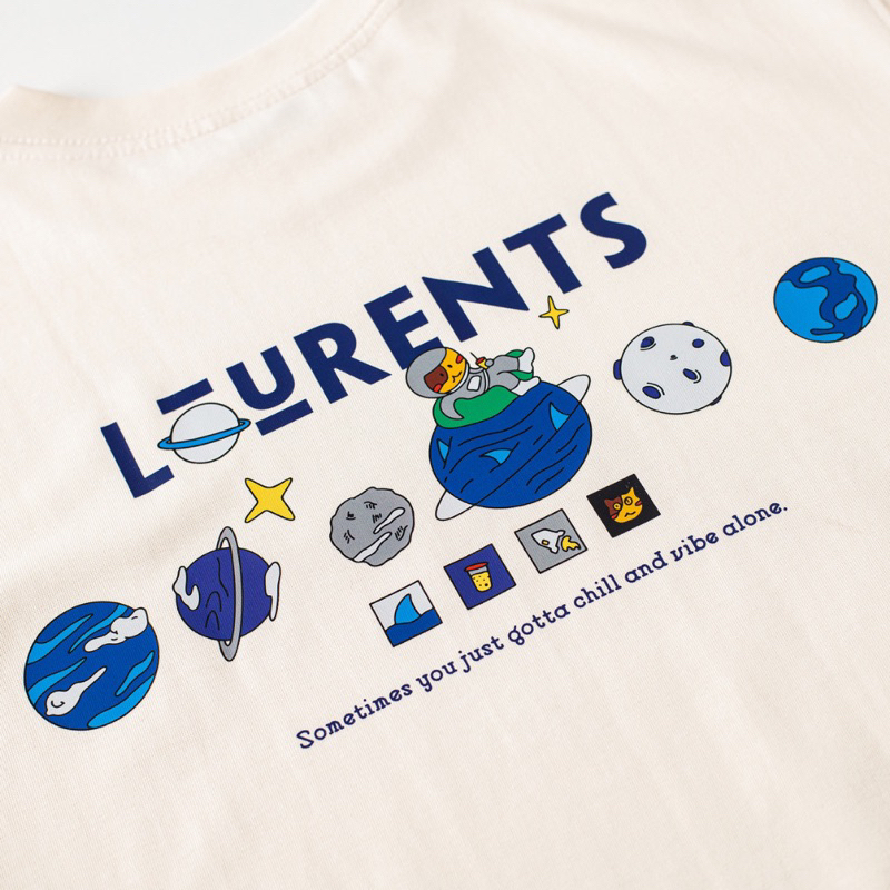 Áo thun local brand lourents Mèo phi hành gia premium