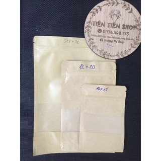 100g túi zip xi măng Kratt đáy đứng cửa sổ tràn chọn size -tientienshop