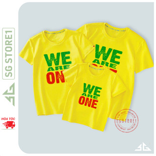Áo gia đình mẫ We Are One chất thun cotton mềm mịn dày dặn đủ size GD289VD