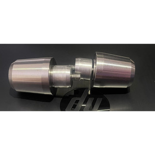 Gù tay lái CNC inox 304 đặc nguyên khối nặng gần 400g mẫu Su giúp cân bằng tay lái .