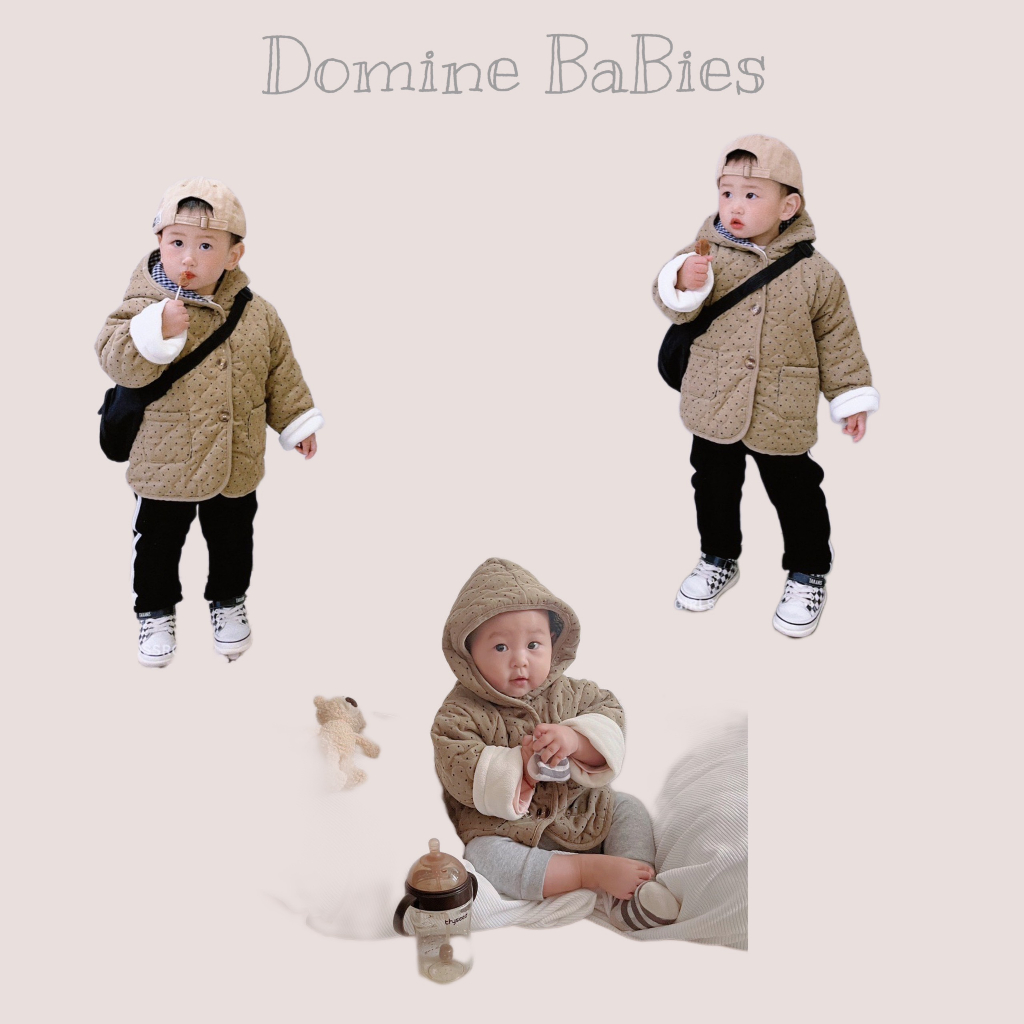 ÁO Khoác trần bông siêu dày , siêu ấm mùa đông cho em bé trai và em bé gái mẫu mới