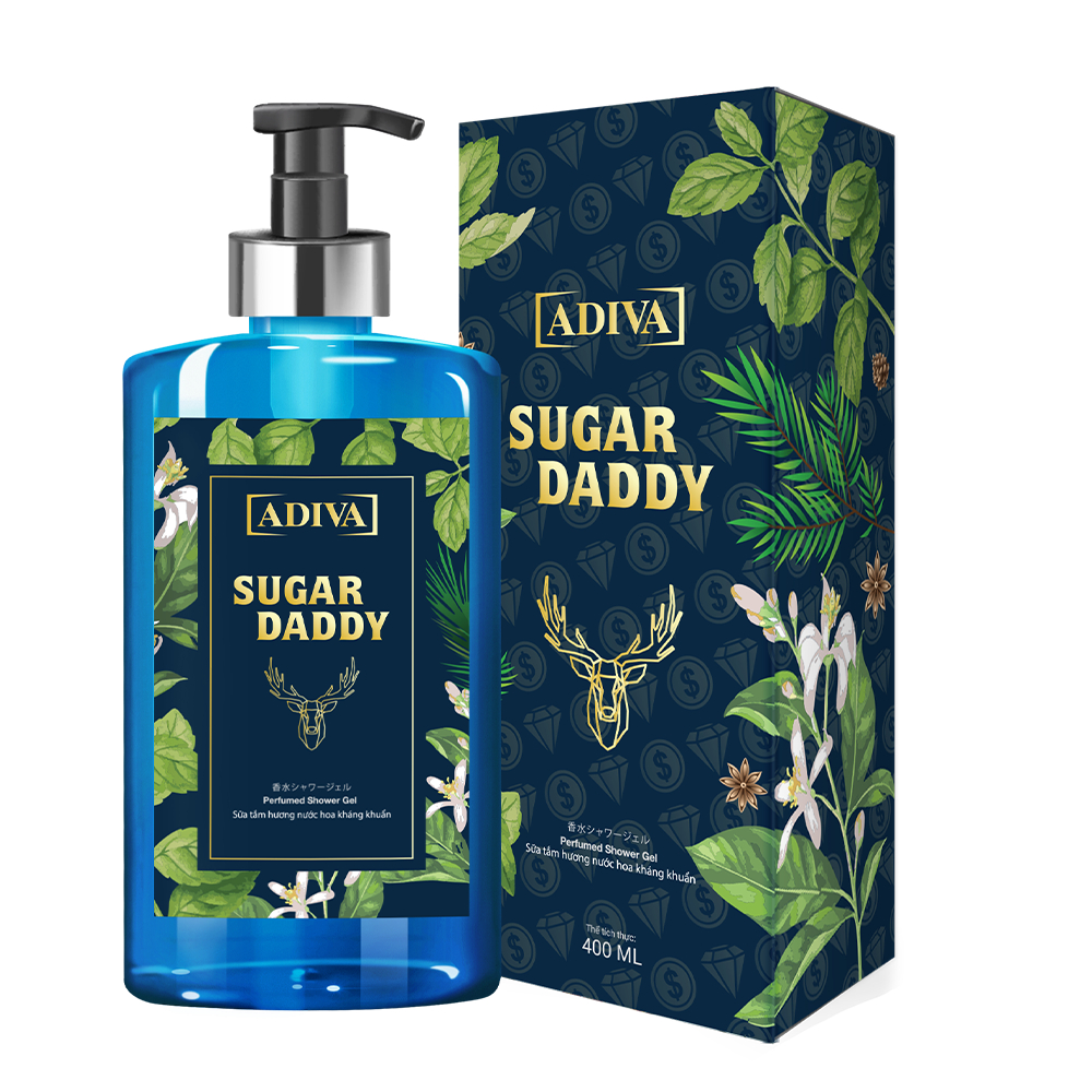 Sữa Tắm  Hương Nước Hoa Kháng Khuẩn Cho Nam ADIVA Sugar Daddy 400ml