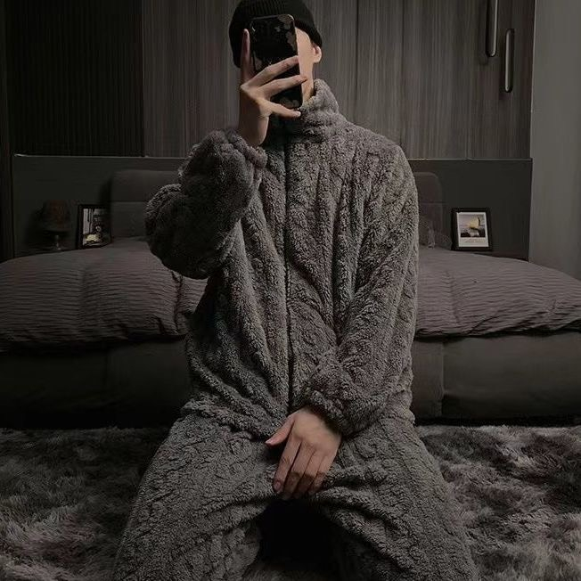 Bộ đồ nam nữ chất nhung dày siêu ấm thời trang mùa đông