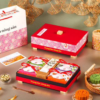 Set quà bánh trung thu L’angfarm 2023, 5 món, mẫu origami 23