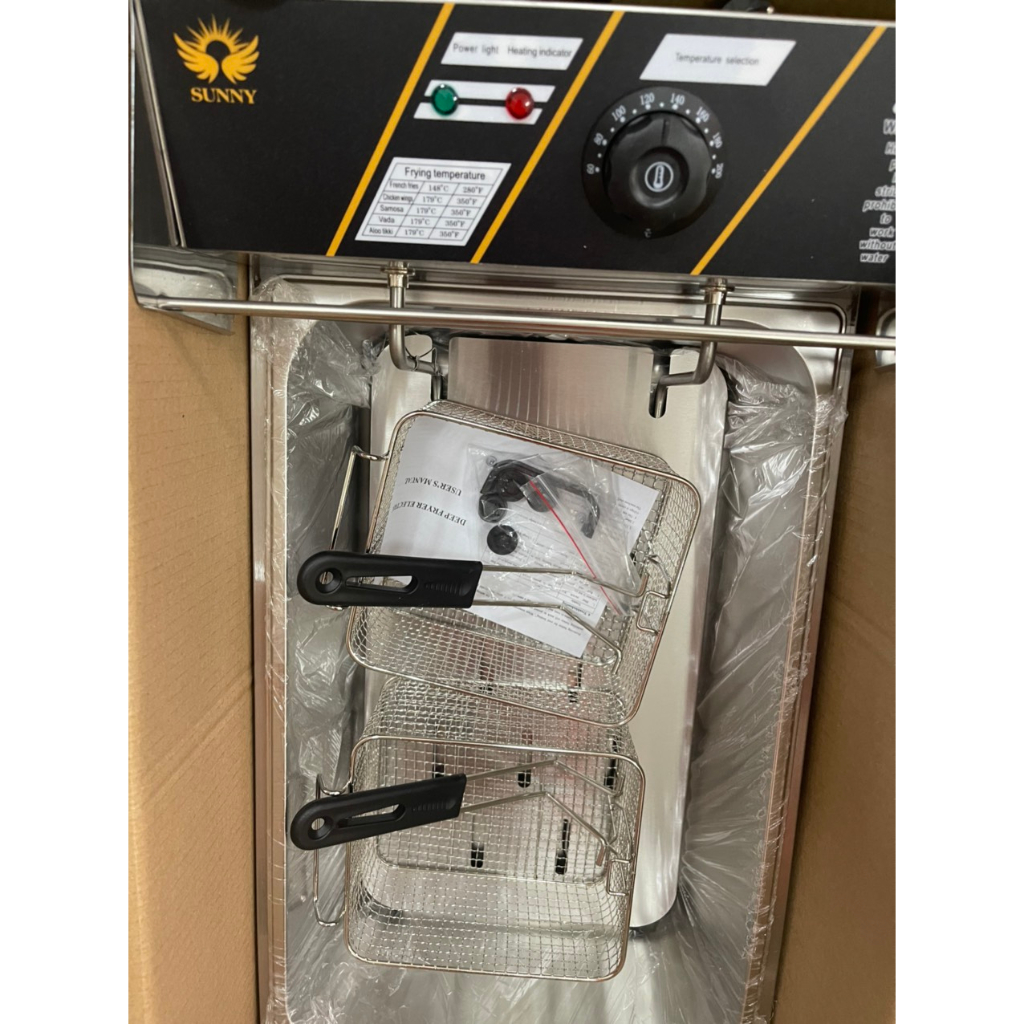 BẾP CHIÊN ĐIỆN 1 HỘC 12L-CHIÊN GÀ,XÚC XÍCH, ĐỒ ĂN VẶT SIÊU TIỆN