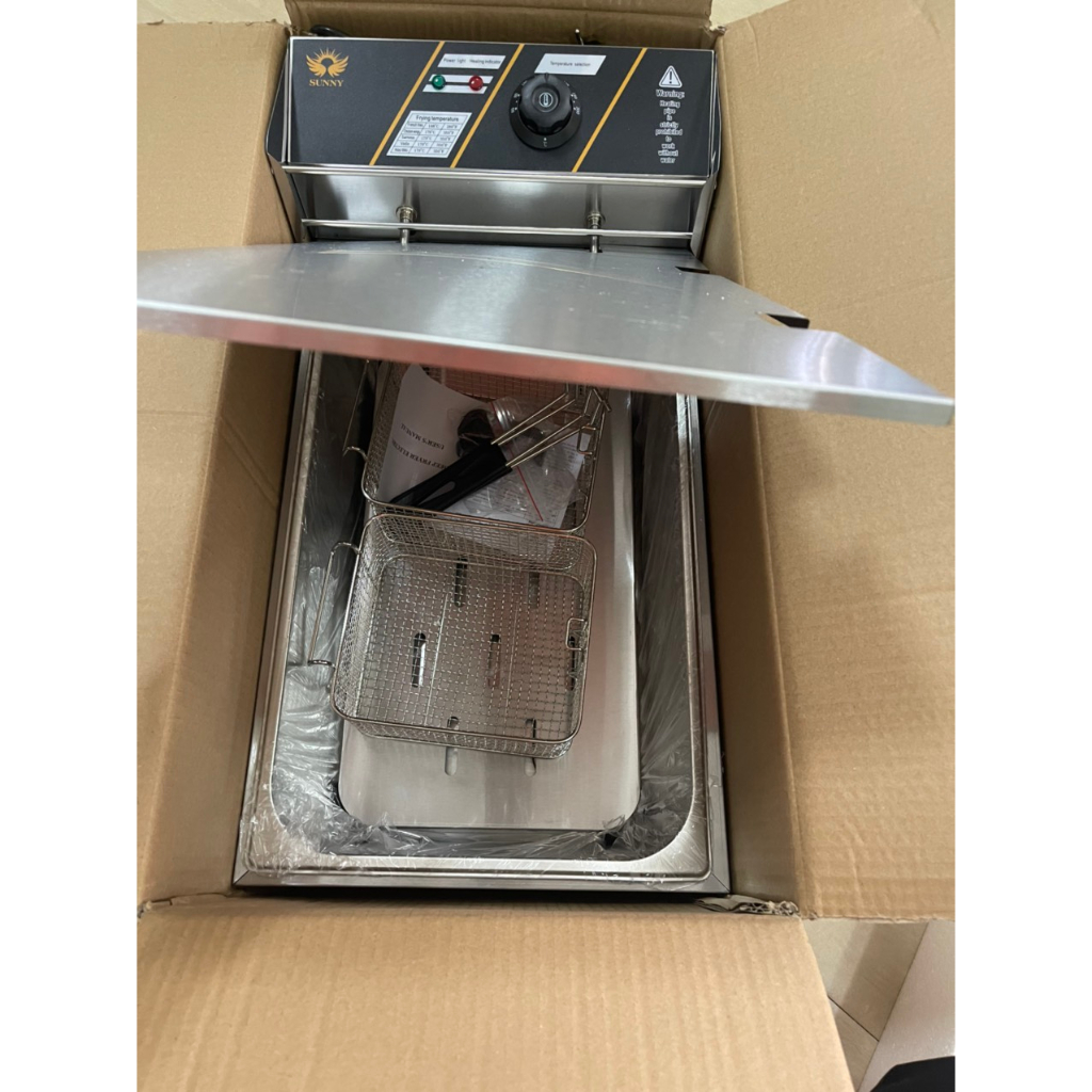 BẾP CHIÊN ĐIỆN 1 HỘC 12L-CHIÊN GÀ,XÚC XÍCH, ĐỒ ĂN VẶT SIÊU TIỆN