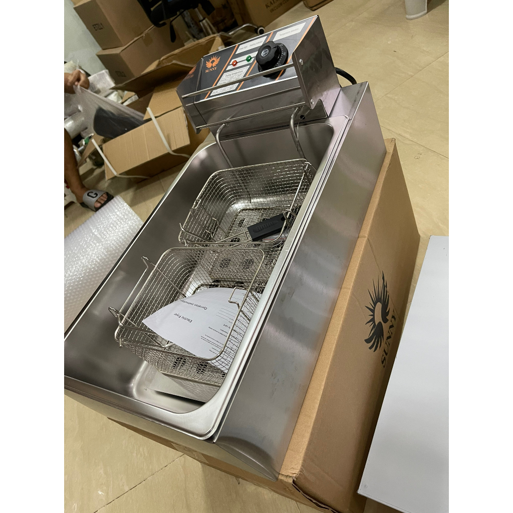 BẾP CHIÊN ĐIỆN 1 HỘC 12L-CHIÊN GÀ,XÚC XÍCH, ĐỒ ĂN VẶT SIÊU TIỆN