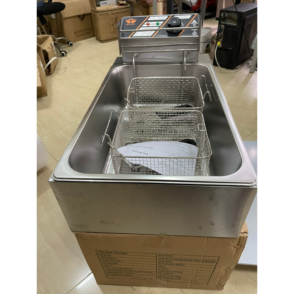 BẾP CHIÊN ĐIỆN 1 HỘC 12L-CHIÊN GÀ,XÚC XÍCH, ĐỒ ĂN VẶT SIÊU TIỆN