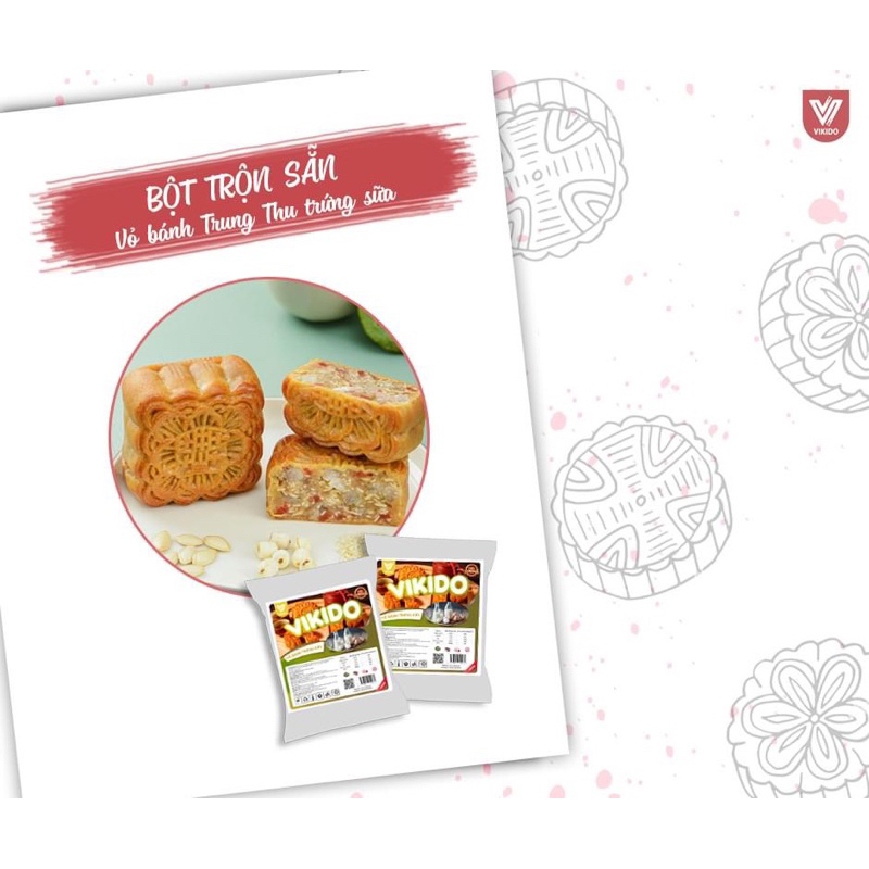 Vỏ bánh trung thu trộn sẵn Vikido các vị 500g