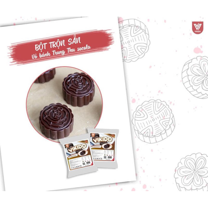 Vỏ bánh trung thu trộn sẵn Vikido các vị 500g
