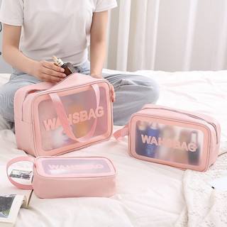 Set 3 túi đựng mỹ phẩm, dụng cụ trang điểm Washbag