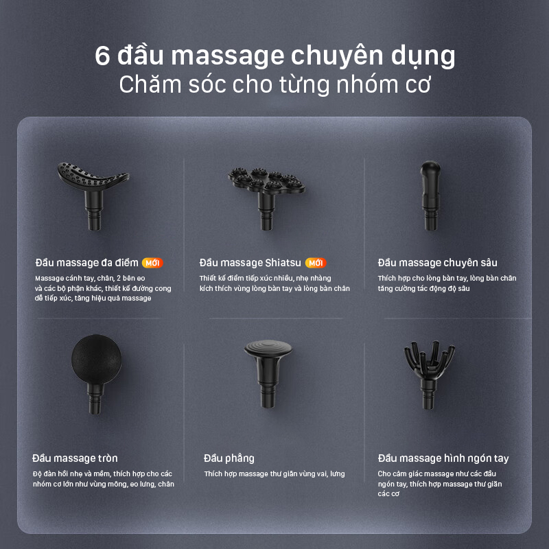 Máy Massage Cầm tay Philips PPM7323 - 7 cấp độ điều chỉnh - 6 đầu massage chuyên dụng