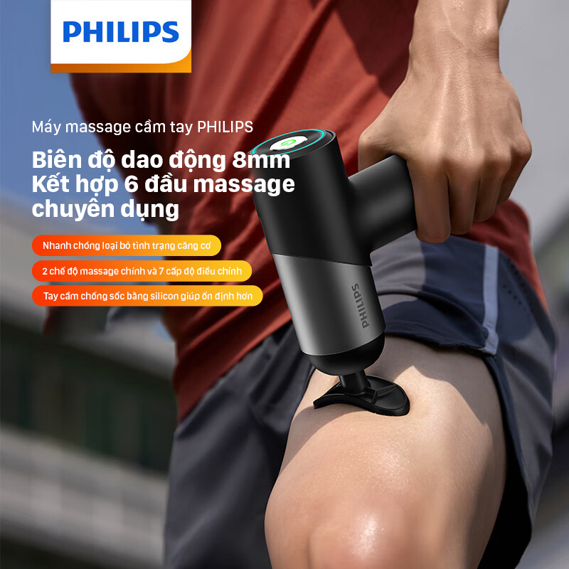 Máy Massage Cầm tay Philips PPM7323 - 7 cấp độ điều chỉnh - 6 đầu massage chuyên dụng
