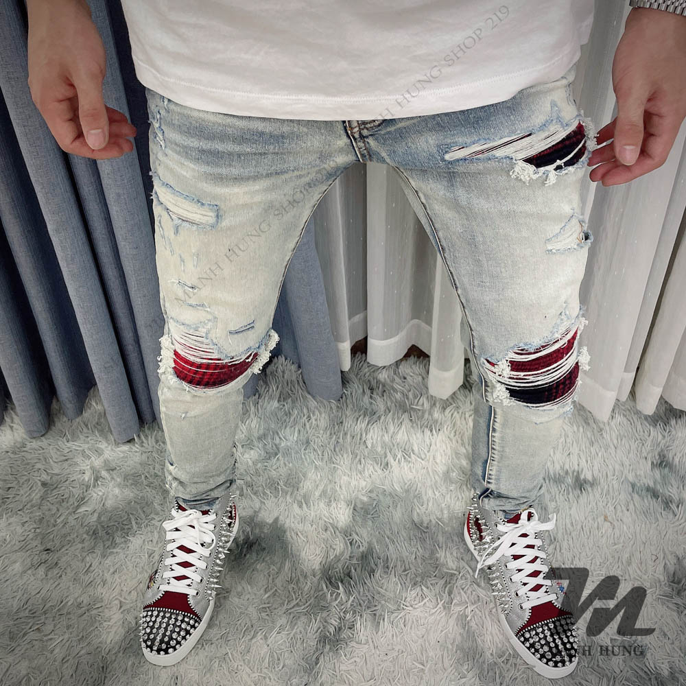 🏆  - Sneaker Lou.bou.tin Họa Tiết Cao Cổ Đính Hạt Cườm Đính Gai Gót Đỏ Full Box Loại 1 Qc Mạnh Hùng Shop 219