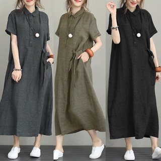 Đầm suông cho phái nữ, tay ngắn với chất lệu đũi mát mẻ thiết kế cổ có cổ áo lịch sự,tự nhiên, trang nhã da61