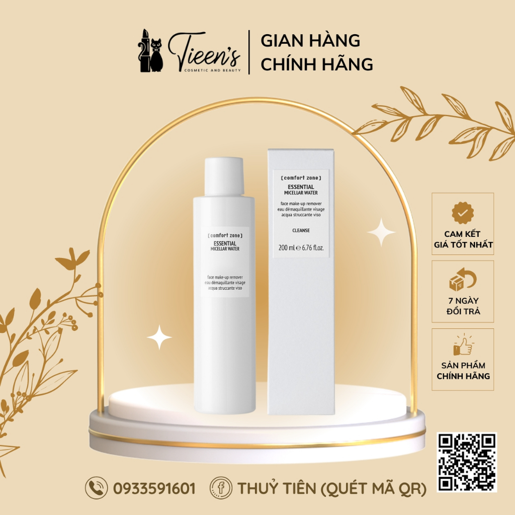 Nước tẩy trang Comfort Zone Essential Micellar Water 200ML Tieen's Cosmetic