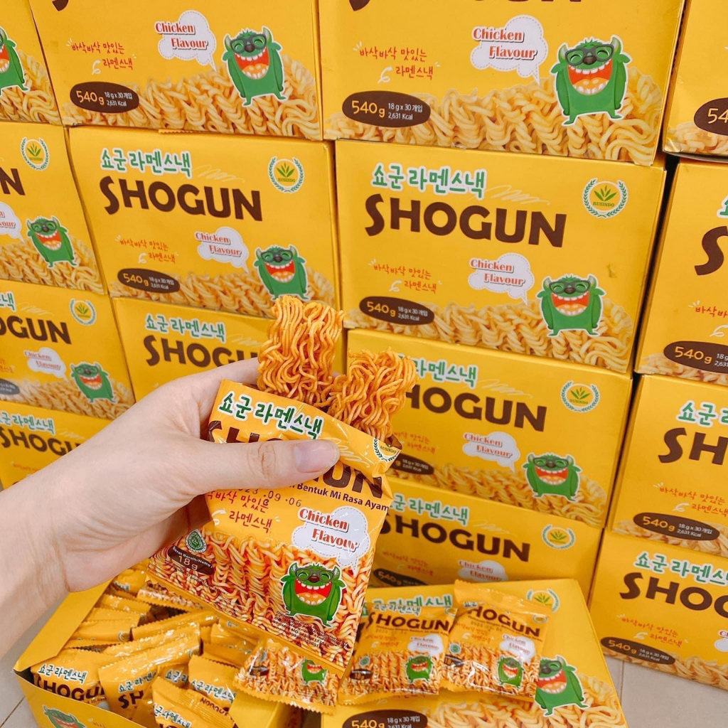 Mì tôm snack trẻ em ăn liền Shogun Hàn Quốc