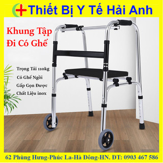 Khung Tập Đi, Khung Tập Đi Có Ghế Ngồi Cho Người Già Khung Inox
