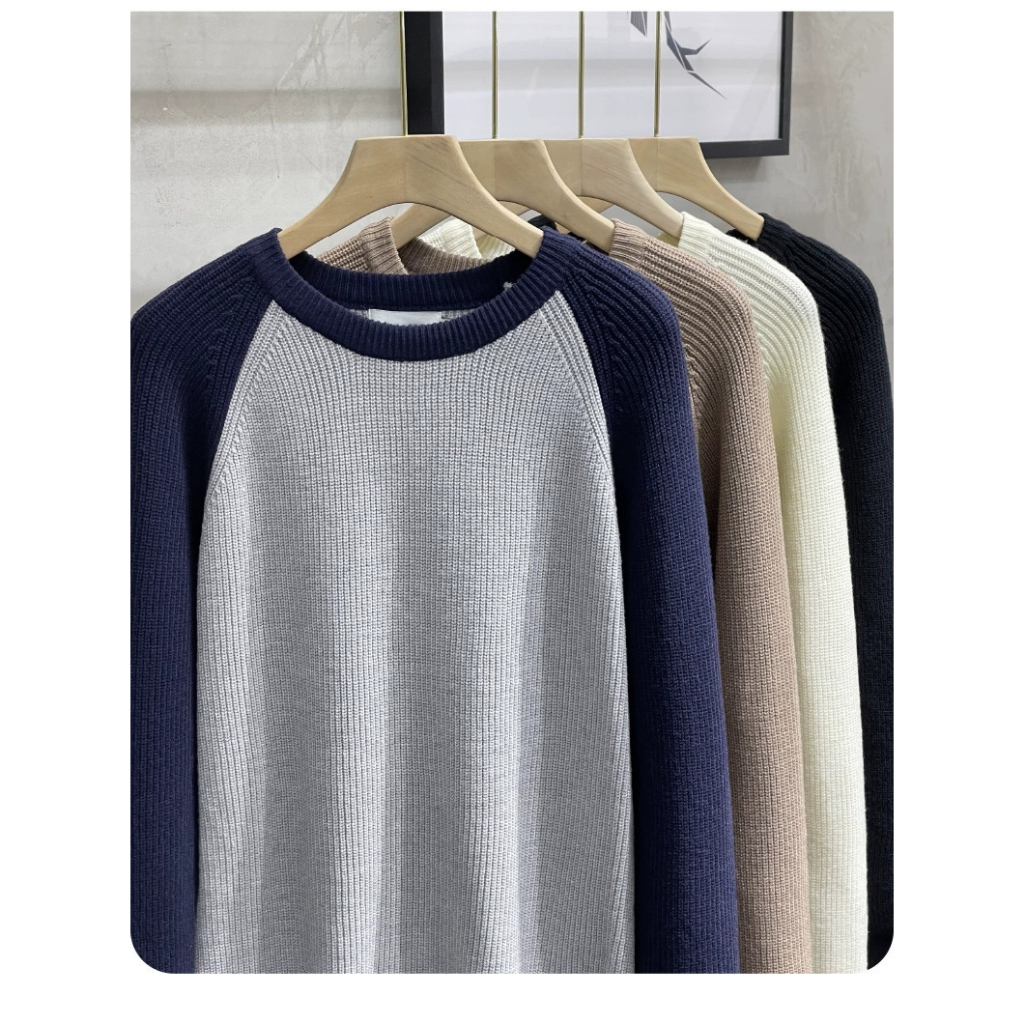 Áo Len Nam Cổ Tròn Dài Tay Chất Dày Dặn Cực Ấm Kiểu Dáng Sweater Hàn Quốc Form Rộng Nhiều Màu DYACI  AL43