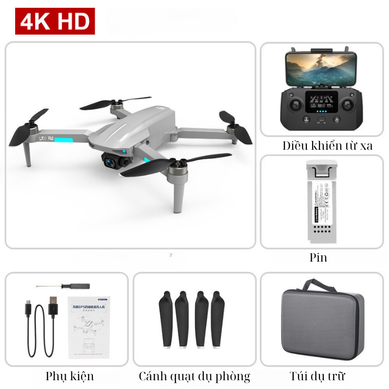 Flycam máy bay điều khiển từ xa EL700 pro , hình ảnh 5G HD, định vị GPS, fly cam không chổi than pin lớn GAGAY | BigBuy360 - bigbuy360.vn