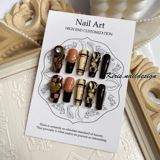 Nail box thiết kế - móng tay giả đính charm nơ hàn quốc hot trend