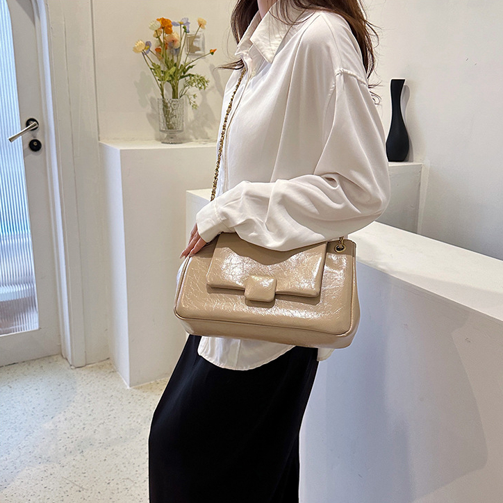 Túi Đeo Vai MINGA Da PU Dày Đẹp Thiết Kế Sang Trọng Dây Da Phối Xích Thời Trang Hình Vuông Sức Chứa Lớn 219 G-13