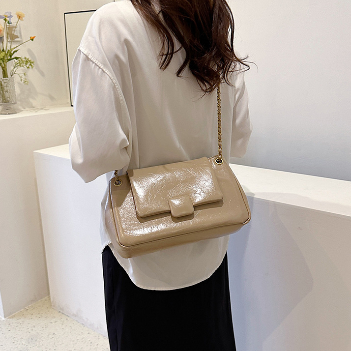 Túi Đeo Vai MINGA Da PU Dày Đẹp Thiết Kế Sang Trọng Dây Da Phối Xích Thời Trang Hình Vuông Sức Chứa Lớn 219 G-13