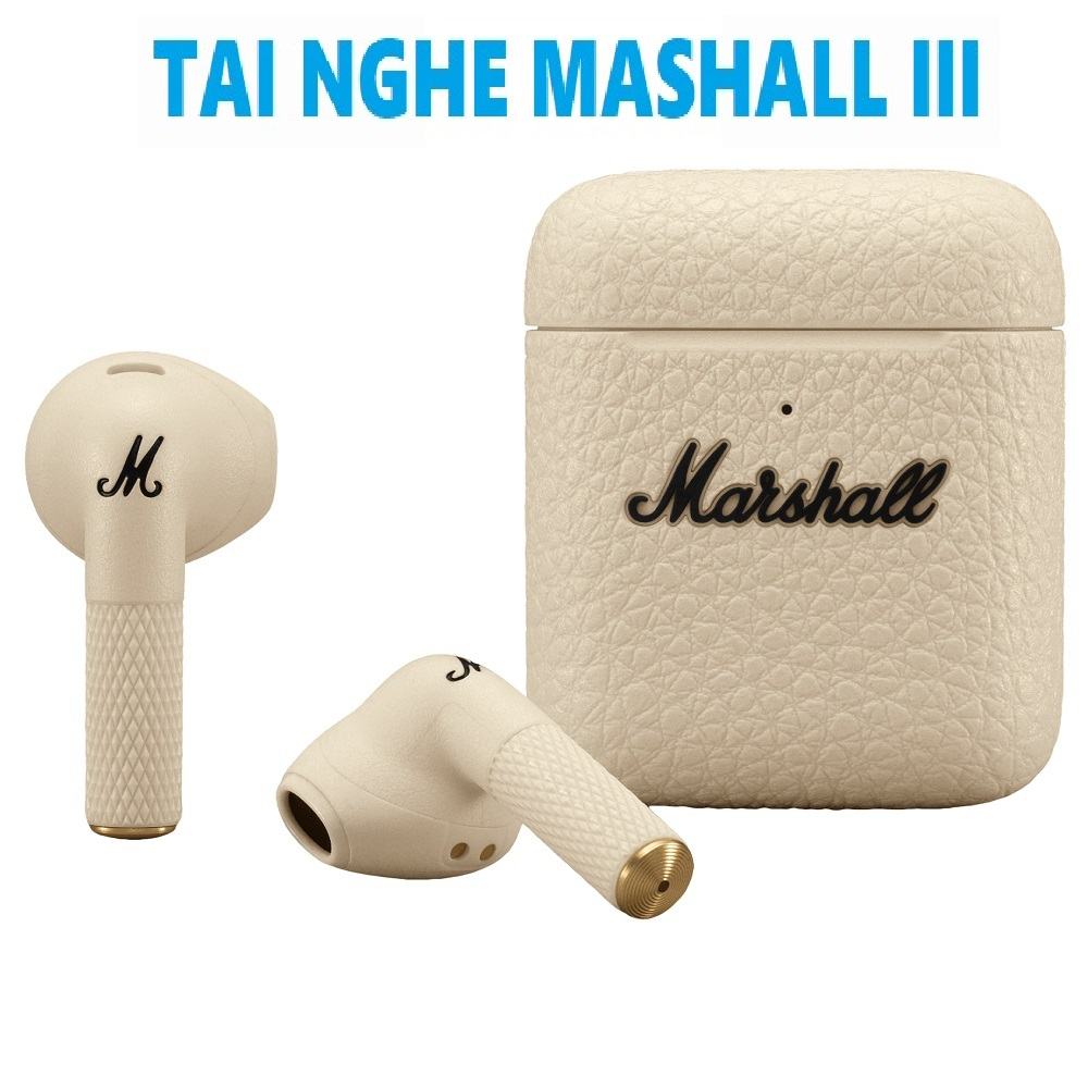 Tai Nghe Nhét Tai Không Dây Marshall Minor 3 Chống Thấm Nước  Âm Thanh Siêu Trầm Ấm Bass Mạnh Mẽ - Bảo Hành 3 Tháng