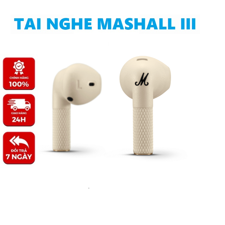 Tai Nghe Nhét Tai Không Dây Marshall Minor 3 Chống Thấm Nước  Âm Thanh Siêu Trầm Ấm Bass Mạnh Mẽ - Bảo Hành 3 Tháng