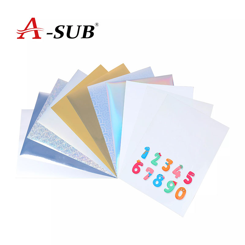 Giấy In Nhãn Dán Nhựa A-Sub, PET Mặt Trong Mờ  A4 80μm 20 Tờ, Vinyl Inkjet Transparent PET Label