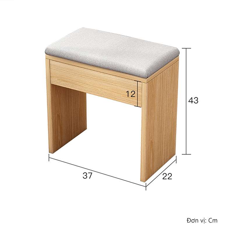 Ghế đôn đa năng cho bàn trang điểm nhãn hiệu Larot - Lp138