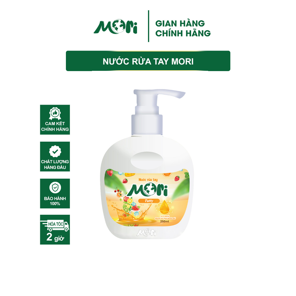 Nước rửa tay Mori Hương dâu - Hương táo - Giúp đôi tay luôn mềm mại và thơm mát