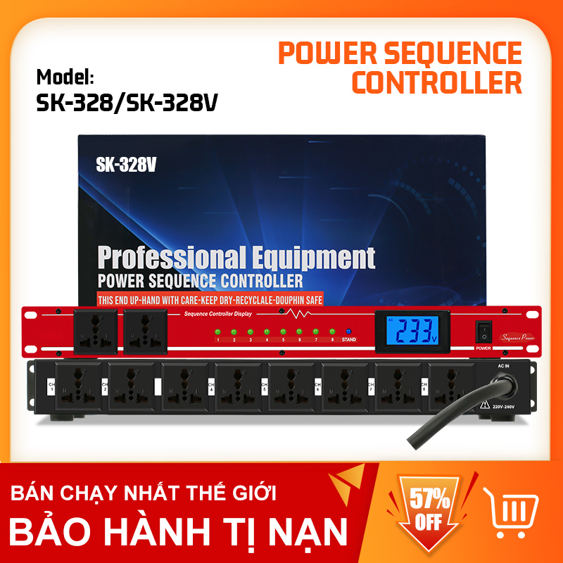SK-328/SK-328V bảo vệ ổ cắm điện của thiết bị/ tránh tình trạng máy bị cháy và tự ngắt điện Để bảo vệ điện