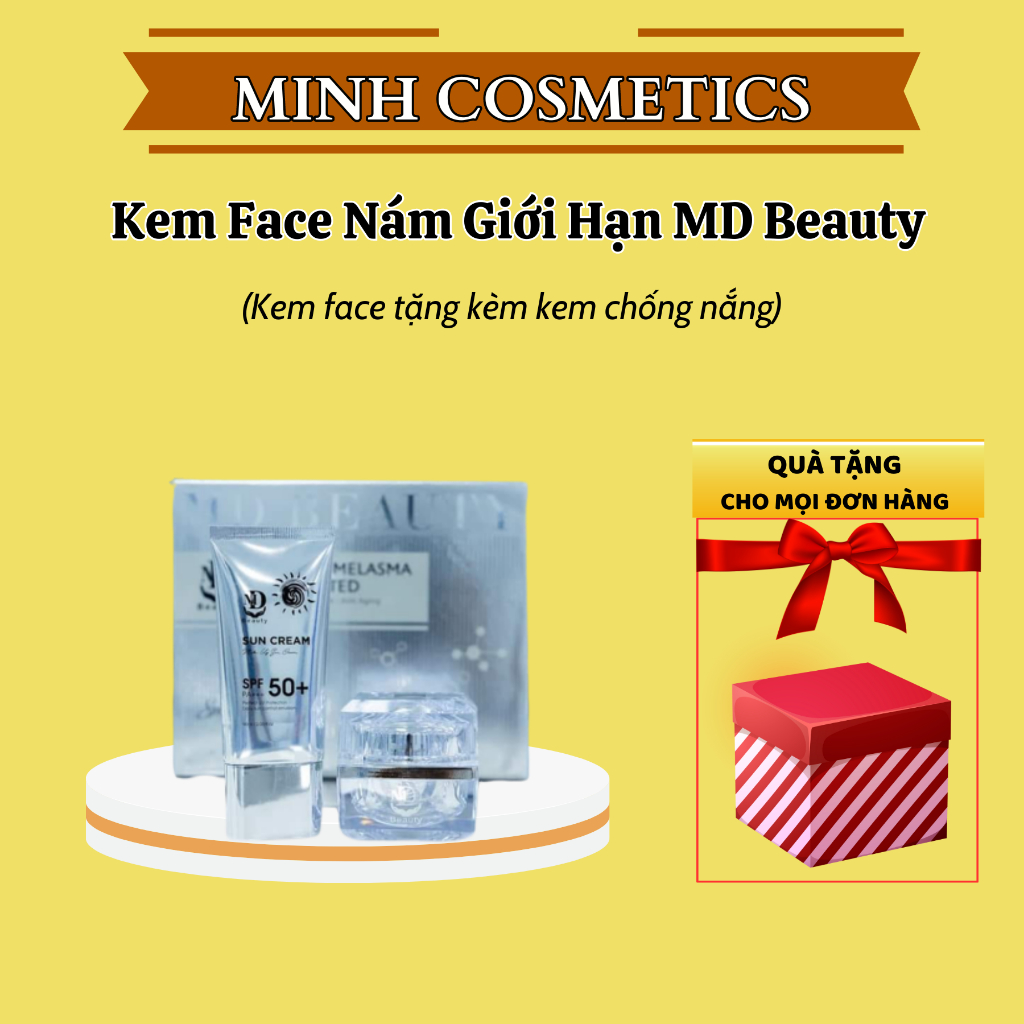 Kem Face Nám Dưỡng Trắng Da Lựu Đỏ MD Beauty, Combo Melasma Vip Limited