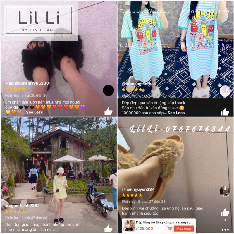 Dép lông quai ngang quai chéo lông xù bản to cao cấp mang trong nhà, văn phòng, đi chơi