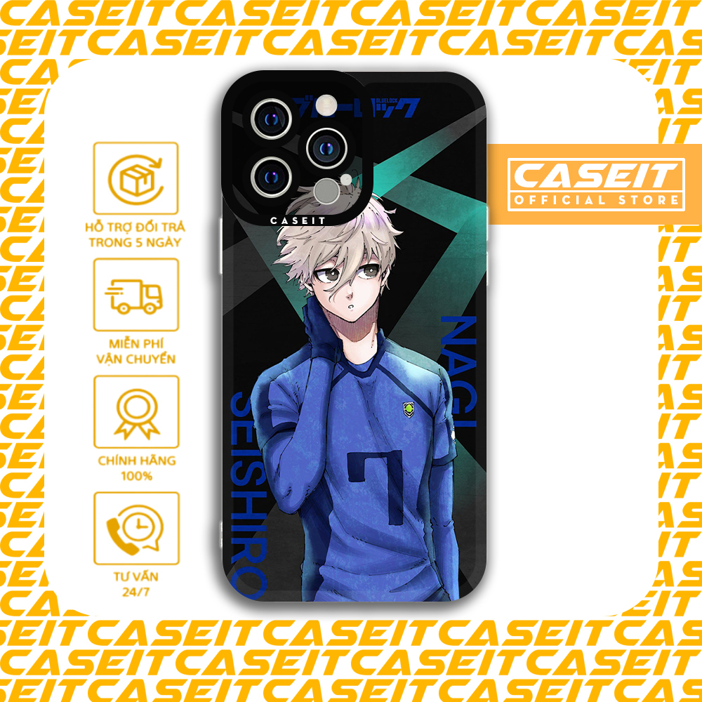 Ốp lưng iphone cạnh vuông Caseit Anime Blue Lock Nagi Seishiro poster 8/8plus/x/xs/11/12/13/14/pro/m