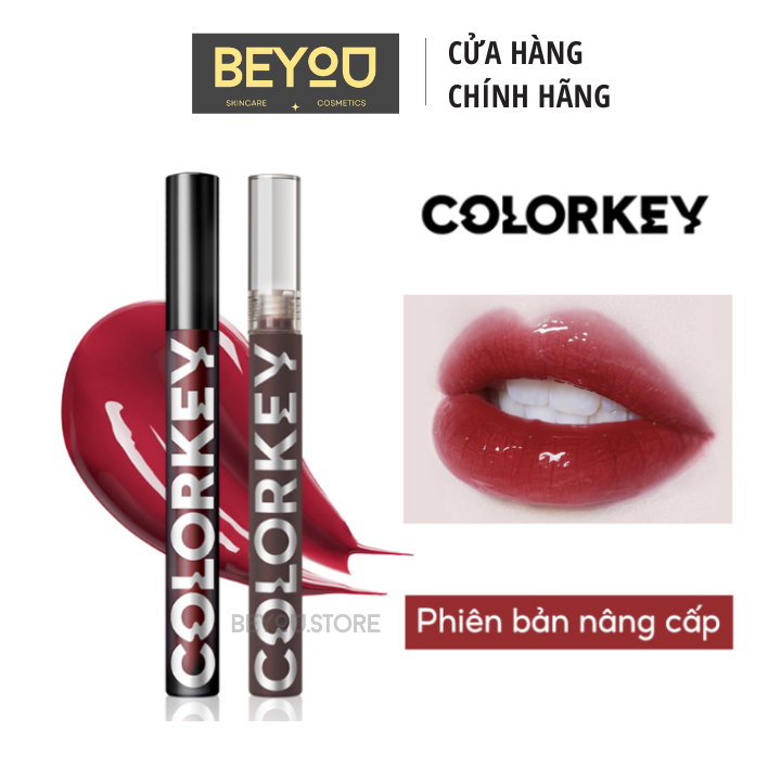 Son Tint Bóng Colorkey Glasting Water Tint Phiên Bản Nâng Cấp, Son Bóng Dạng Lỏng Lâu Trôi, Màu Sắc Trẻ Trung 1,7g