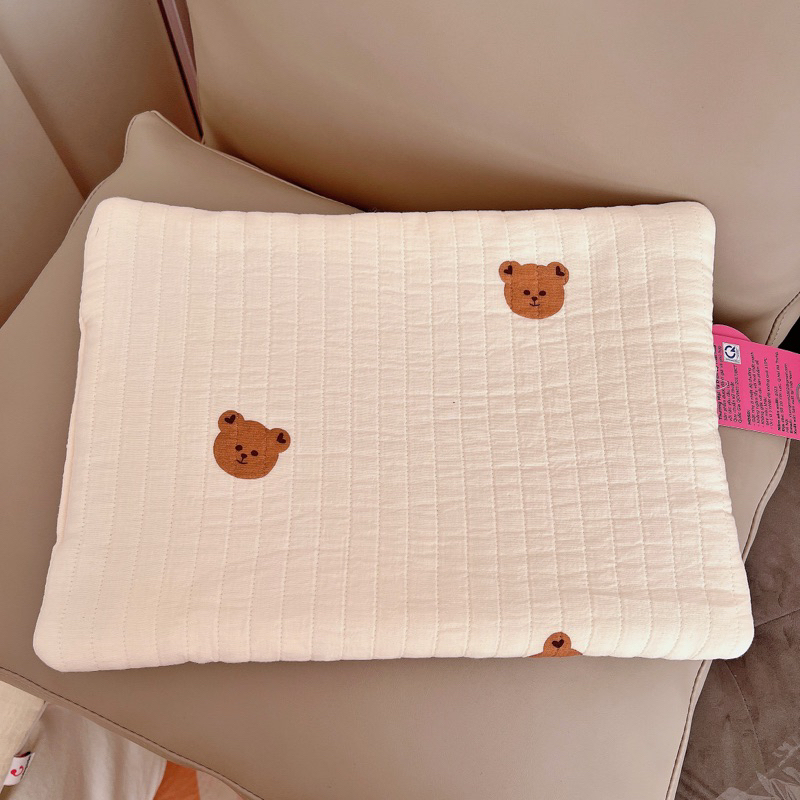 Gối sơ sinh cao cấp Vuông Tròn vải muslin, xô sợi tre bamboo siêu mỏng đẹp an toàn cho bé yêu