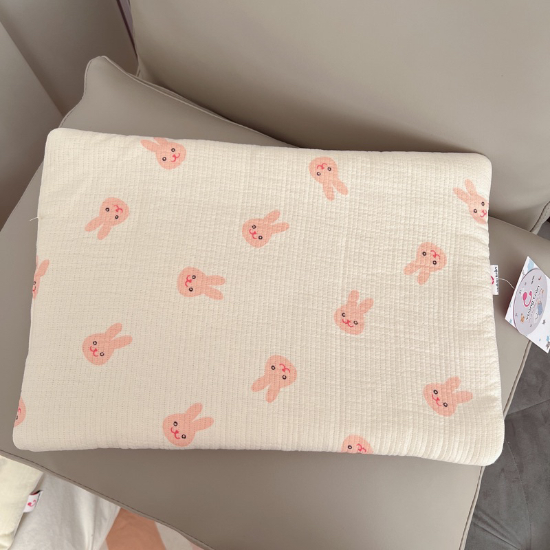 Gối sơ sinh cao cấp Vuông Tròn vải muslin, xô sợi tre bamboo siêu mỏng đẹp an toàn cho bé yêu