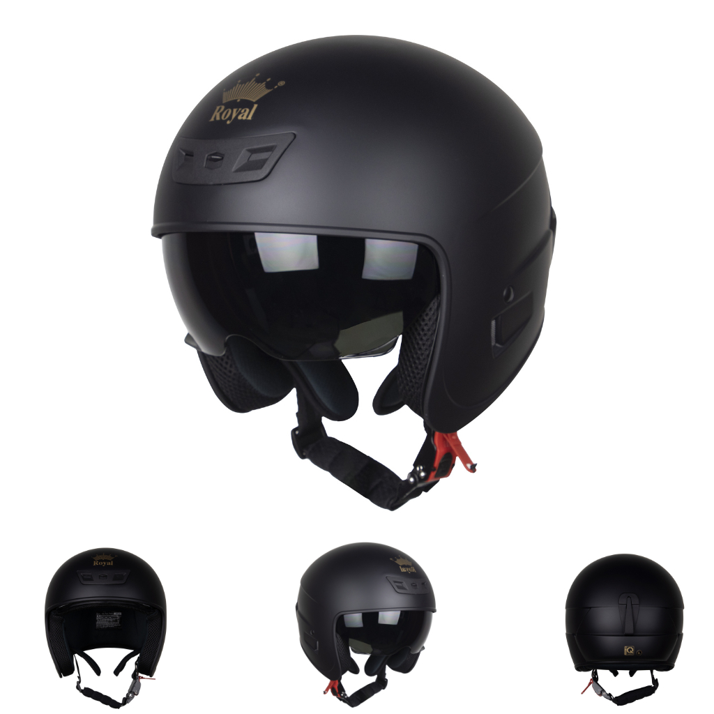 Mũ Bảo Hiểm Trùm Đầu Kính Âm - Dành Cho Người Đầu Nhỏ - Lót Tháo Rời - Tặng Kèm Túi Rút - Royal M279 - Bảo Hành 12 Tháng