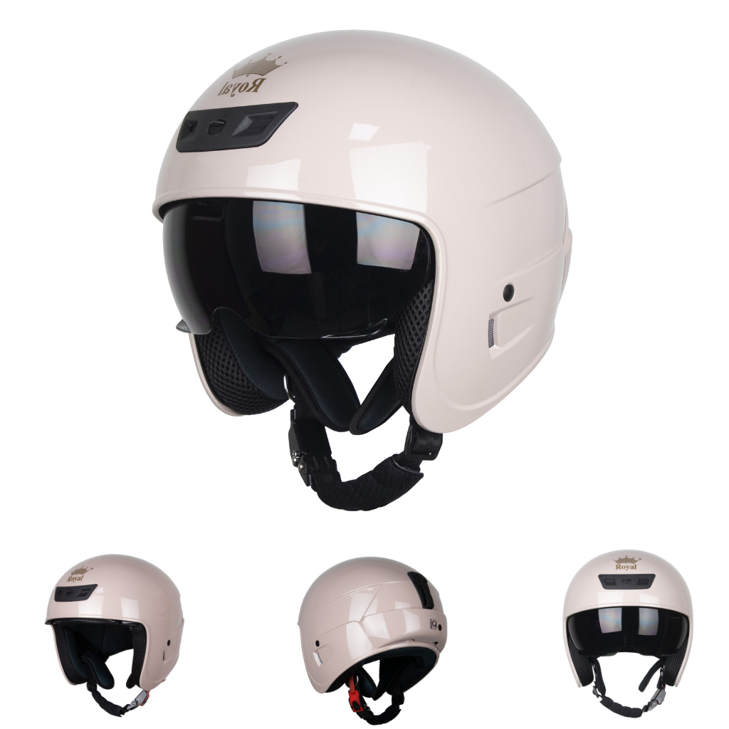 Mũ Bảo Hiểm Trùm Đầu Kính Âm - Dành Cho Người Đầu Nhỏ - Lót Tháo Rời - Tặng Kèm Túi Rút - Royal M279 - Bảo Hành 12 Tháng