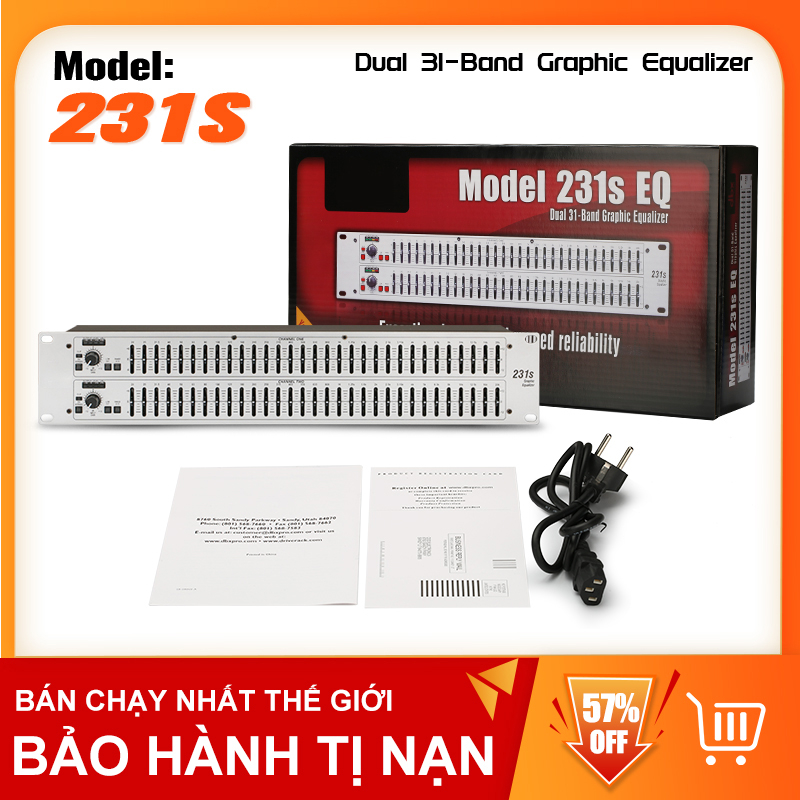 215S/231S/2231S EQ Bộ cân bằng 2 tầng 31 đoạn điều chỉnh Bass trung học Áp dụng cho các buổi hòa nhạc